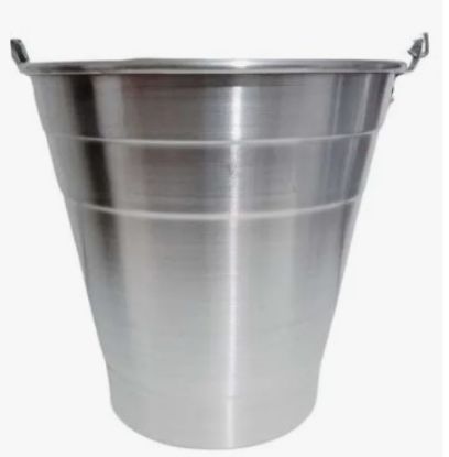 Imagem de BALDE DE ALUMINIO 18L C/ ALCA DE MADEIRA