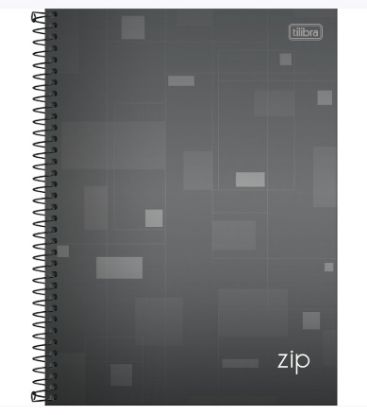 Imagem de CADERNO ESPIRAL UNIVERSITARIO CAPA DURA 80 FLS 200MM X 275MM CINZA RETANGULOS 1 MATERIA