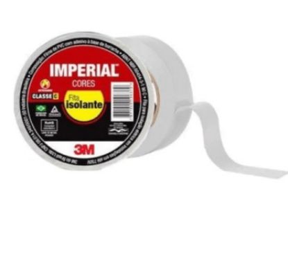 Imagem de FITA ISOLANTE IMPERIAL BRANCA 18MM X 20M