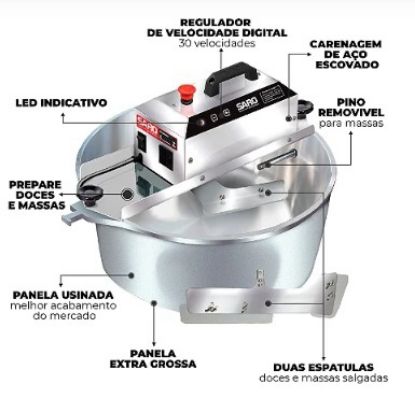 Imagem de MISTURADOR ELETRICO 21L 50/60H PARA FOGAO BIVOLT