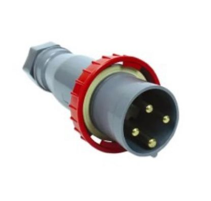 Imagem de PLUGUE DE ENERGIA INDUSTRIAL MACHO TERMOPLASTICO TRIPOLAR TERRA 63A 380/440V VERMELHO