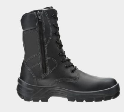 Imagem de BOTA DE VAQUETA CANO MEDIO HIDROFUGADO CADARCO E ZIPER LATERAL ANTIPERFURANTE COM BIQUEIRA DE COMPOSITE N 39 COR PRETA