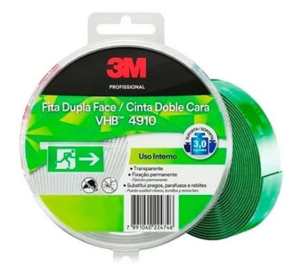 Imagem de FITA DUPLA FACE VHB 4910 AMBIENTE INTERNO 12 MM X 5 M