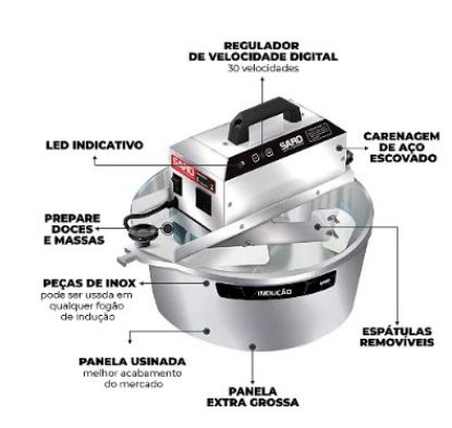 Imagem de MISTURADOR ELETRICO DE INDUCAO 10L 50/60 HZ BIVOLT