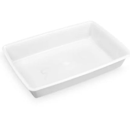 Imagem de BANDEJA PLASTICA RETANGULAR BRANCA  7L