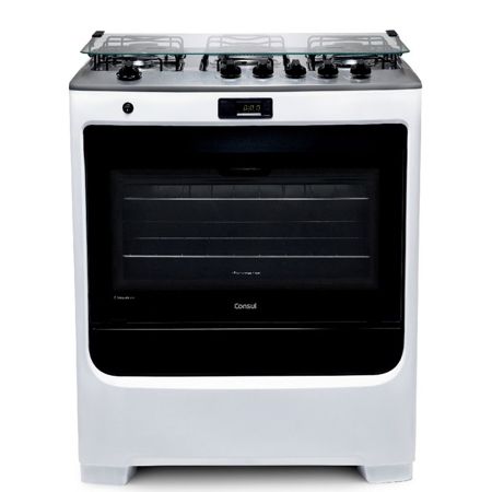 Imagem de FOGAO 5 BOCAS BRANCO COM DUPLACHAMA E TIMER DIGITAL BIVOLT