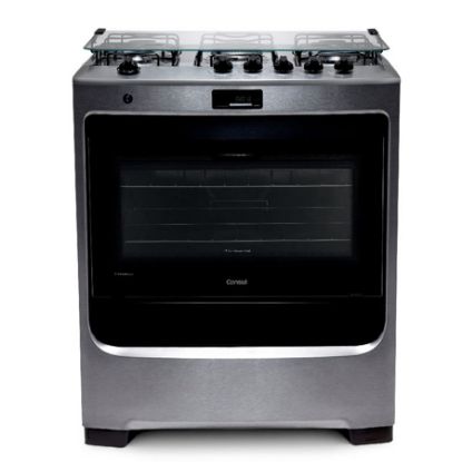 Imagem de FOGAO 5 BOCAS INOX COM DUPLA CHAMA E TIMER DIGITAL BIVOLT