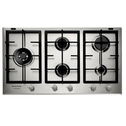 Imagem de COOKTOP 5 BOCAS GOURMAND INOX COM DUPLACHAMA E TREMPE COM FERRO FUNDIDO 220V