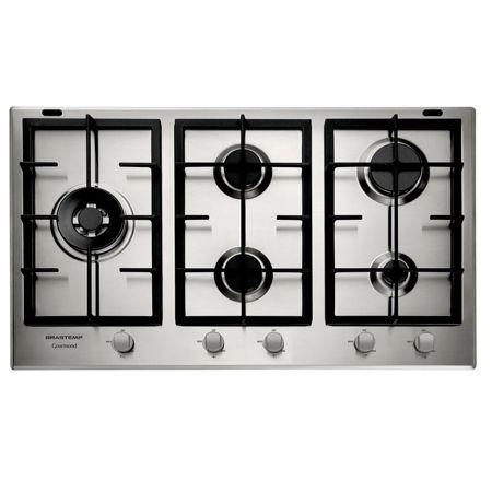 Imagem de COOKTOP 5 BOCAS GOURMAND INOX COM DUPLACHAMA E TREMPE COM FERRO FUNDIDO 220V