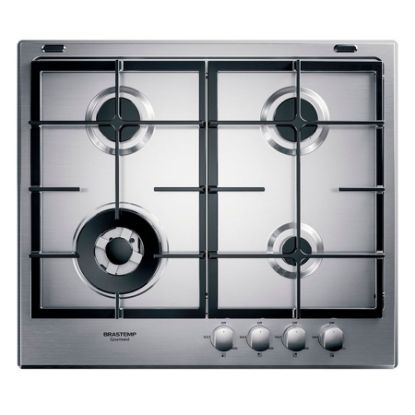 Imagem de COOKTOP 4 BOCAS GOURMAND INOX COM DUPLACHAMA E TREMPE COM FERRO FUNDIDO 220V