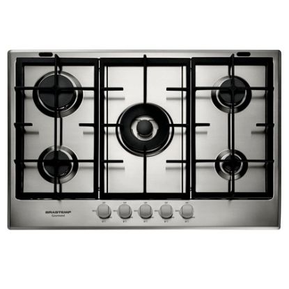 Imagem de COOKTOP 5 BOCAS GOURMAND INOX COM DUPLACHAMA E TREMPE COM FERRO FUNDIDO 220V