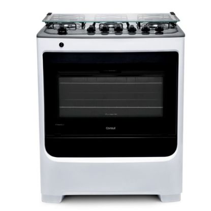 Imagem de FOGAO 6 BOCAS BRANCO COM BOTOES REMOVIVEIS E VIDRO INTERNO VEDADO BIVOLT
